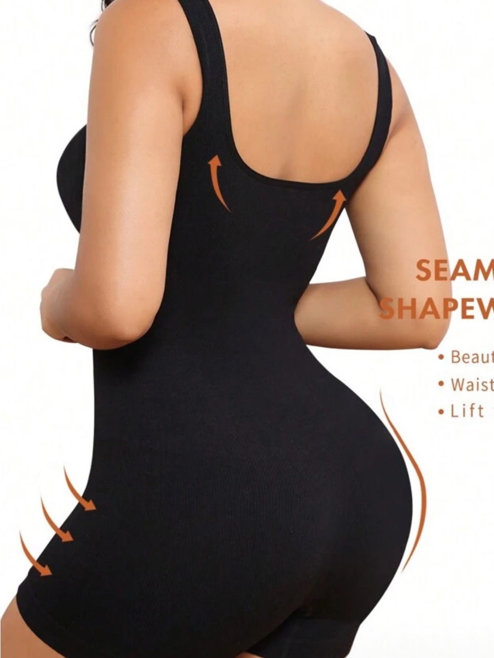 Seamless Black Shapewear Bodysuit - Women Intimates & Sleepwear